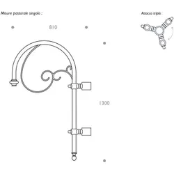 cima a pastorale triplo alluminio ghisa 507 dimensioni