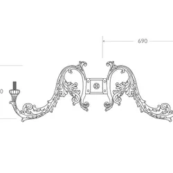 Cima in ghisa e alluminio Mirone - dimensioni