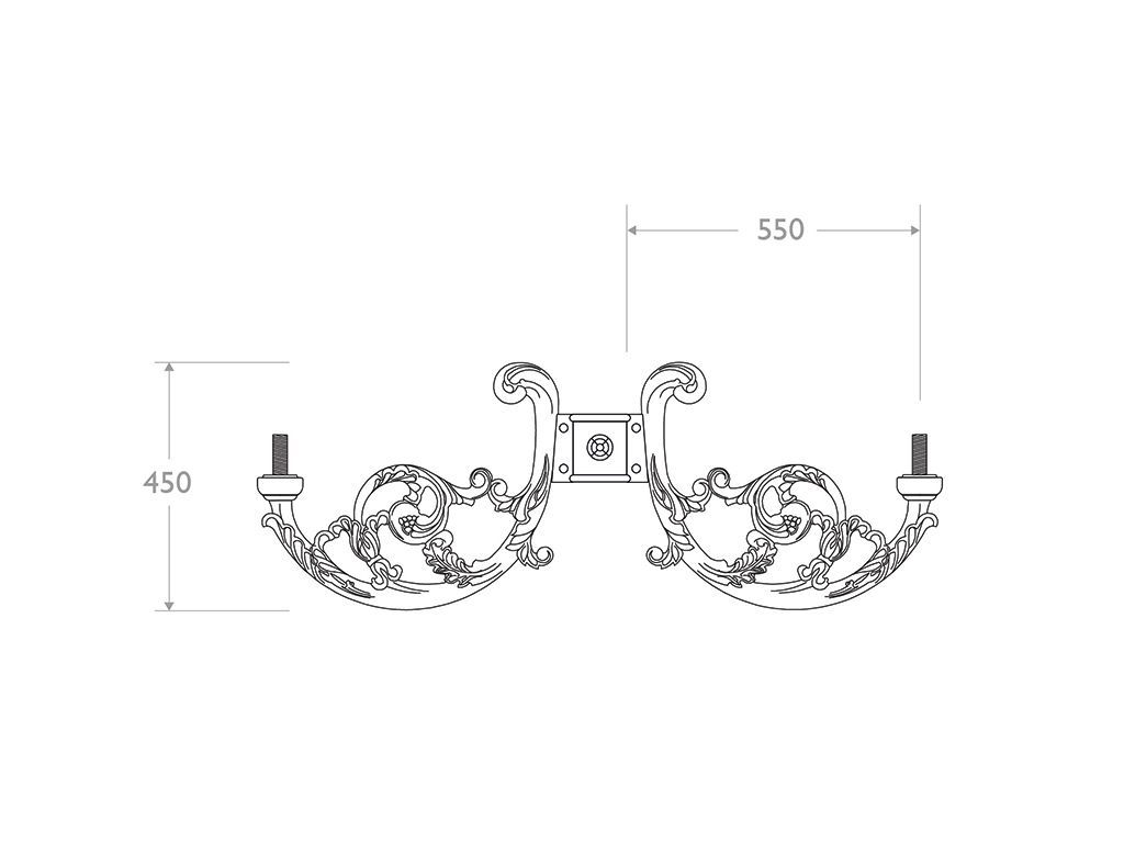 Cima Skopas in ghisa o alluminio - misure