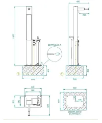 Self-service eBike Repair and charge Station dimension