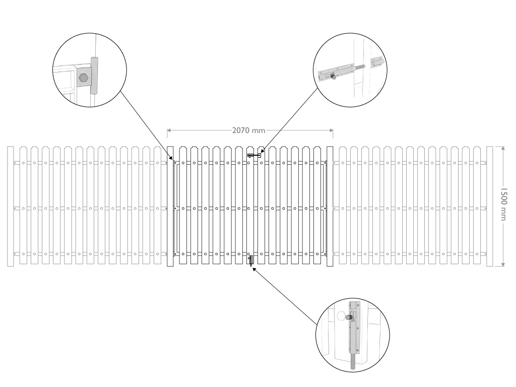 Cancelletto per pannello isola ecologica Torino misure