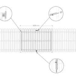 Cancelletto per pannello isola ecologica Torino misure