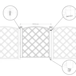 disegni misure 2d dettagli modulo cancelletto isola ecologica modello venezia cod 8028 strongplast