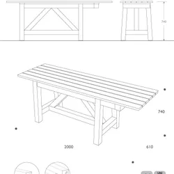Mesa en plastico recicaldo dimensiones