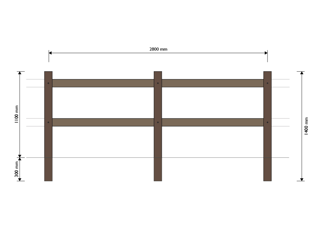 Prospetto Recinzione West in Strongplast