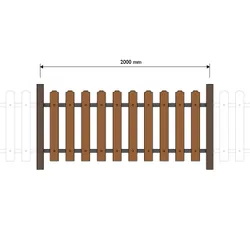 disegno 2d misure recinzione cod 8039
