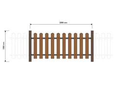 Steel & Strongplast Fence - Front View