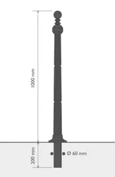 Adige Bollard Dimensions