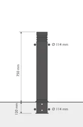 Ofanto Bollard Dimensions