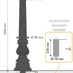 Misure Dissuasore Po estraibile