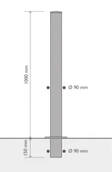 Ticino Bollard Dimensions