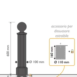 Misure Dissuasore Volturno estraibile