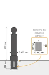Misure Dissuasore Volturno estraibile
