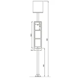 e paper bus stop kiosk fotovoltaico misure