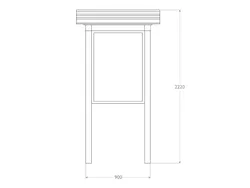 Panou de Afișaj ES1 din STRONGPLAST - Vedere Frontală