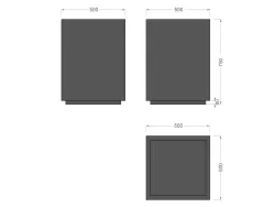 Camelia Square Planter Dimensions