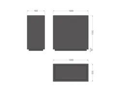 fioriera camelia rettangolare in acciaio h100