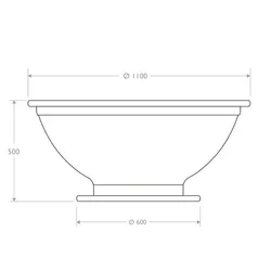 fioriera classica ghisa 1002 prospetto
