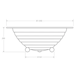 fioriera classica ghisa 1004 prospetto