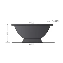 fioriera classica ghisa rosa prospetto