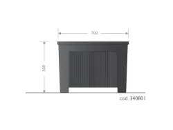 fioriera orchidea quadrata ghisa misure