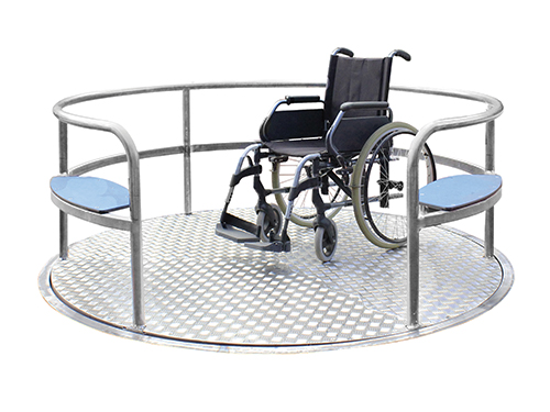 Carrousel Inclusivo por todas las abilidad sillas de ruedas