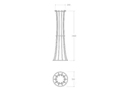 Steel Tree Trunk Guard - Dimensions