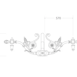 Cima Tripla iktinos in ghisa o alluminio misure