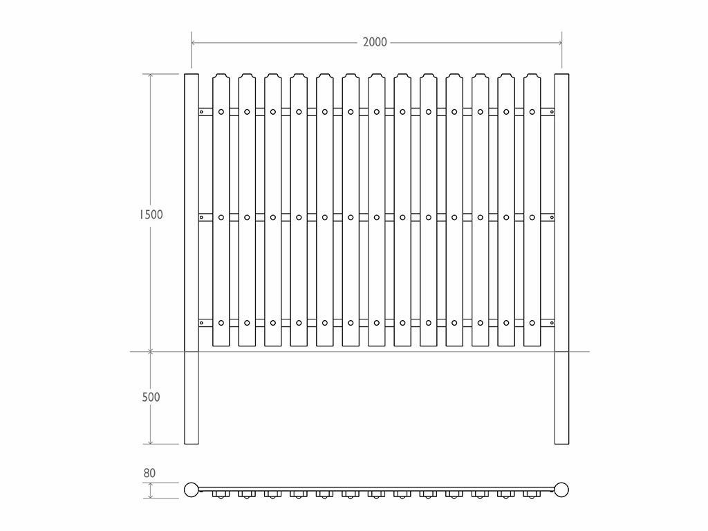 Pannello standard isola ecologica misure