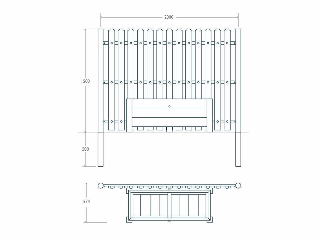 Pannello isola ecologica misure