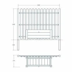 Pannello isola ecologica misure