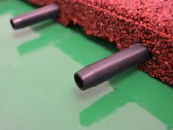 Red Recycled Rubber Safety Flooring - 4 cm Height