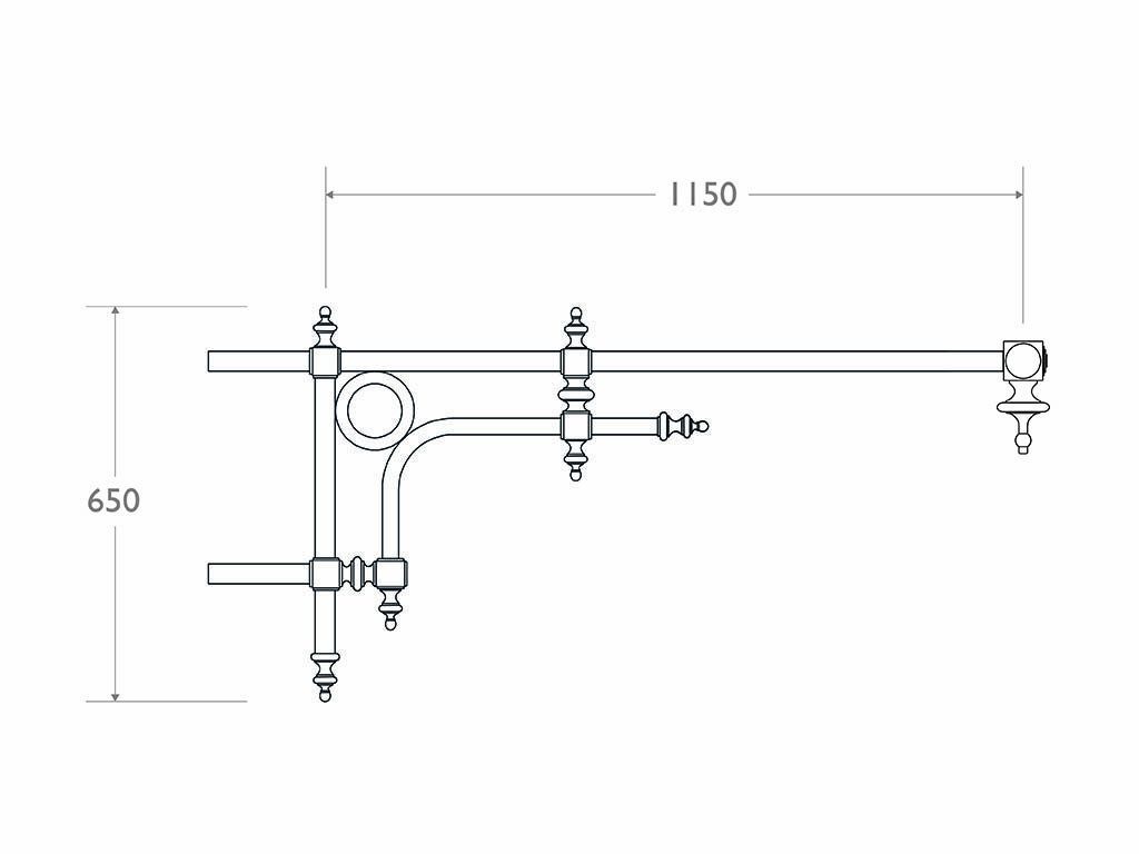 mensola muro ghisa alluminio acciaio 511 dimensioni