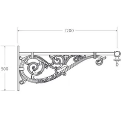 mensola muro ghisa alluminio acciaio 512 dimensioni