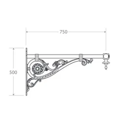 mensola muro ghisa alluminio acciaio 516 dimensioni