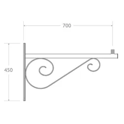 mensola muro ghisa alluminio acciaio 517 economy dimensioni