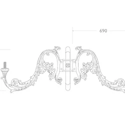 Cima in ghisa e alluminio Mirone - dimensioni