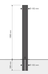 Flash Bollard Dimensions
