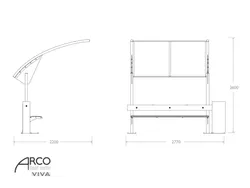 Bus Shelter Arco Smart dimesion