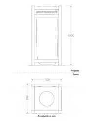misure cestino antiterrorismo plastica riciclata strongplast