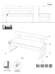 Dimensions du banc intelligent L-Bench