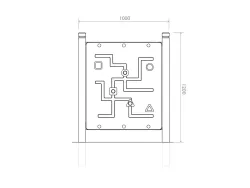 misure pannello sensoriale inclusivo labirinto strongplast