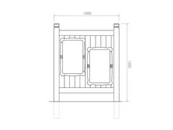 Painel Sensorial "ESPELHOS" em STRONGPLAST - Medidas