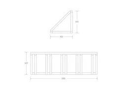 dimensions bike rack 8033 recycled plastic strongplast
