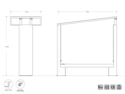Misure 2D pensilina con fotovoltaico