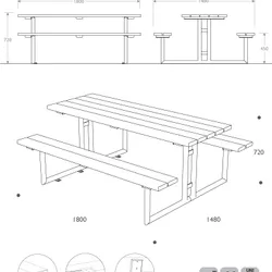 misure2d tavolo picnic tubolari acciaio tondi