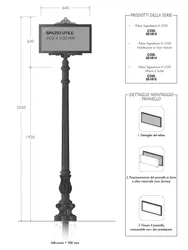 Abmessungen Schildermast für Aushänge