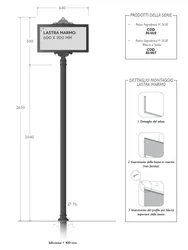 Abmessungen Schildermast aus Stahl