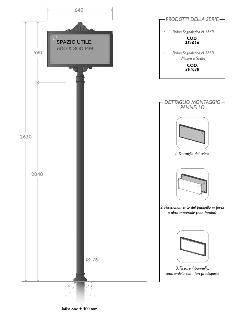 MIsure Palina per affissioni