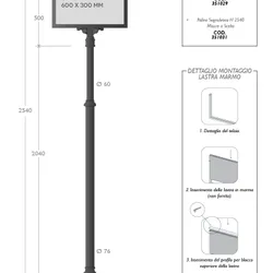 palina segnaletica artistica ghisa cod 351029 351031